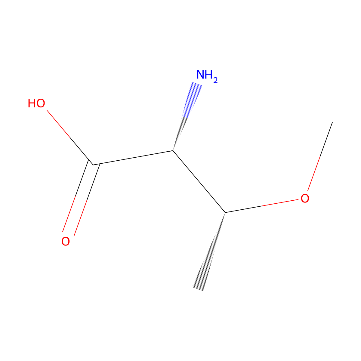 (2R,3R)-2-amino-3-methoxybutanoic acid molecular structure, CAS 104195-79-1