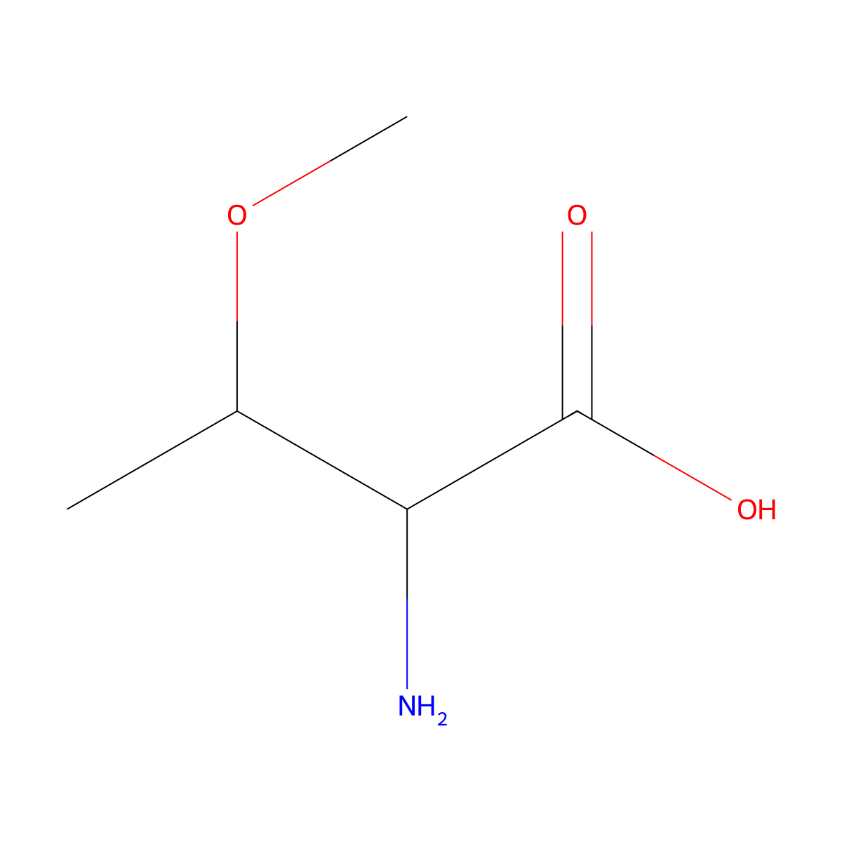 (2S,3S)-2-Amino-3-methoxybutanoic acid molecular structure, CAS 104195-80-4