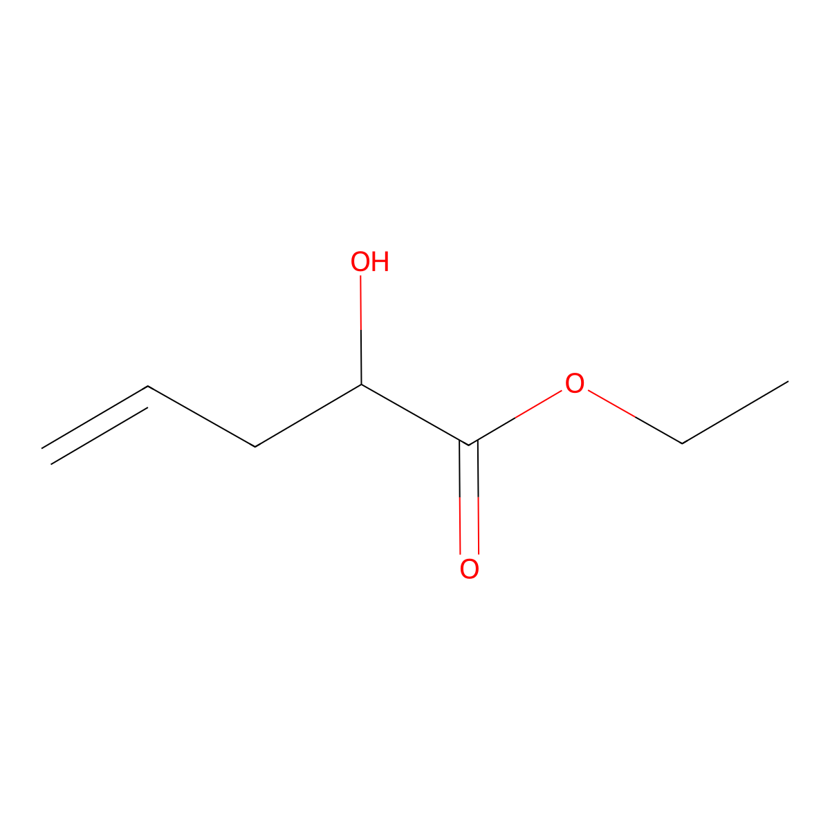 ethyl (2R)-2-hydroxypent-4-enoate molecular structure, CAS 104196-82-9