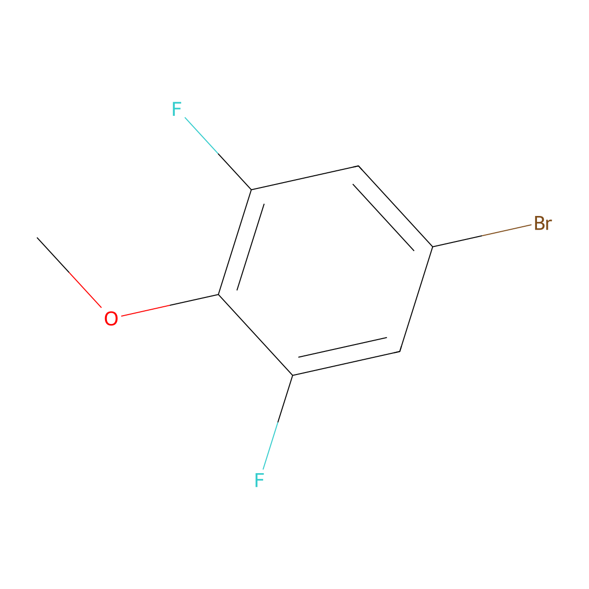 4-Bromo-2,6-difluoroanisole molecular structure, CAS 104197-14-0