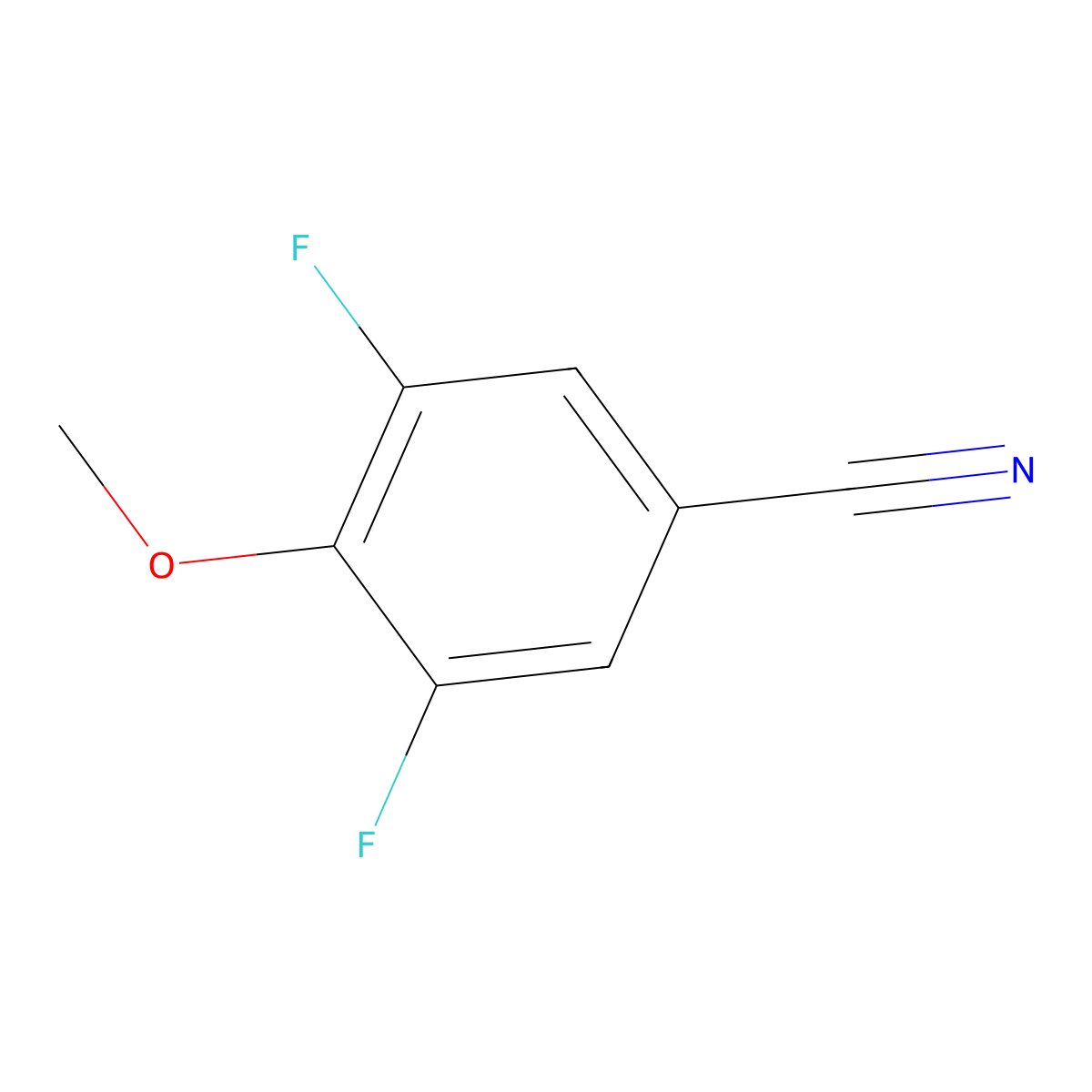 3,5-Difluoro-4-methoxybenzonitrile molecular structure, CAS 104197-15-1