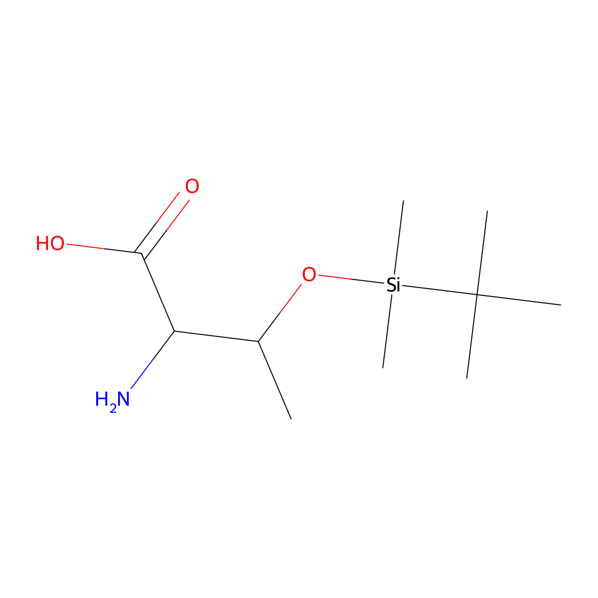 (2S,3R)-2-amino-3-[(tert-butyldimethylsilyl)oxy]butanoic acid molecular structure, CAS 104197-64-0