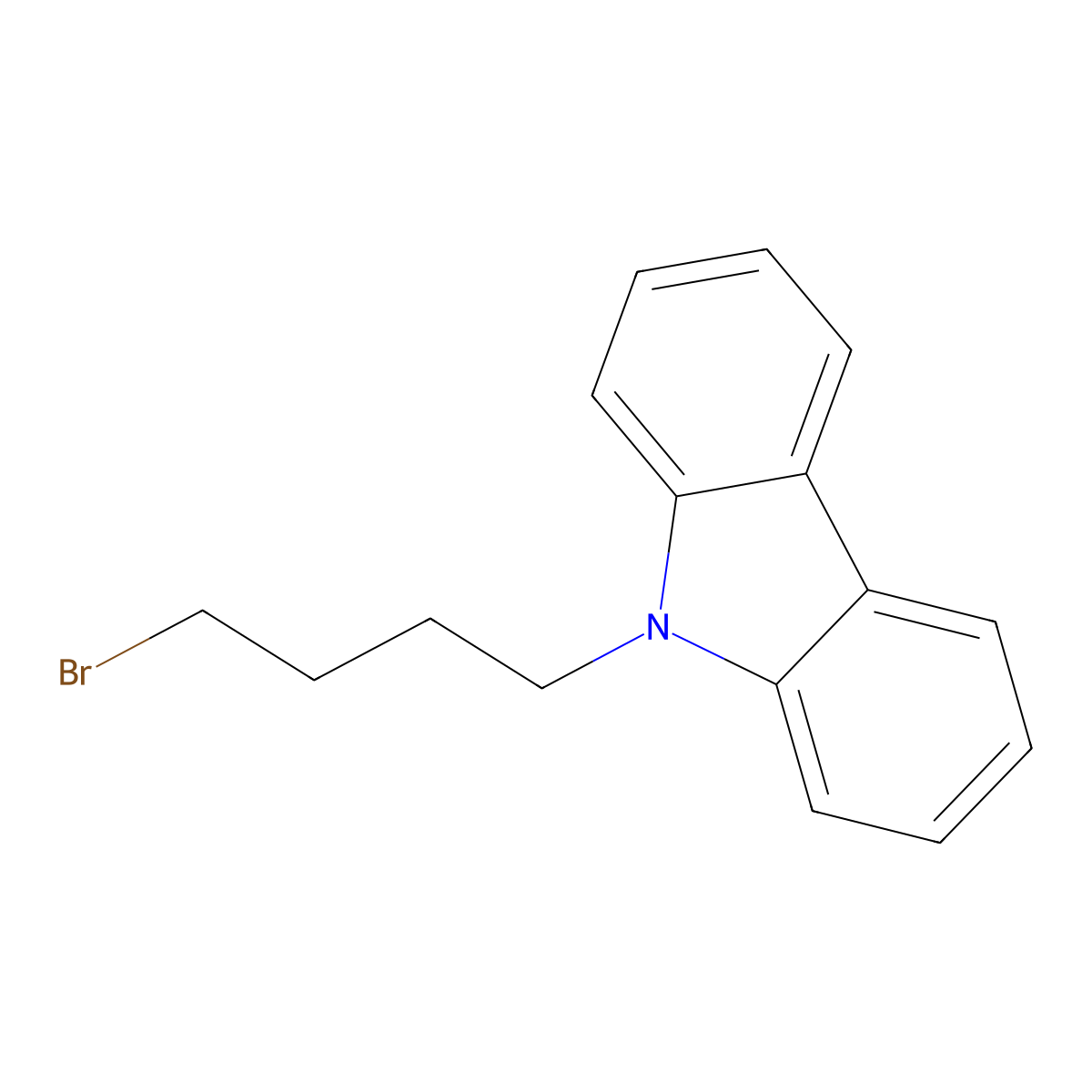 9-(4-bromobutyl)-9H-carbazole molecular structure, CAS 10420-20-9