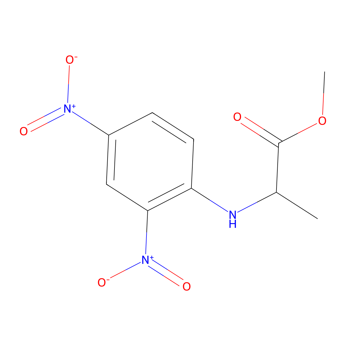 N-(2,4-Dinitrophenyl)-L-alanine Methyl Ester molecular structure, CAS 10420-63-0