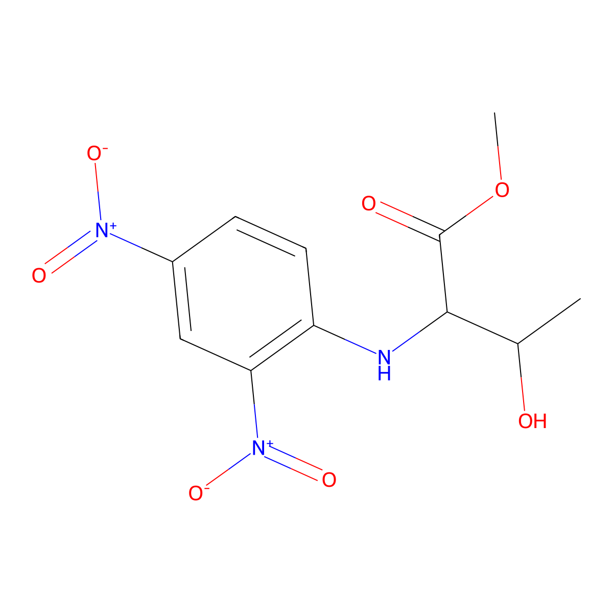 methyl N-(2,4-dinitrophenyl)threoninate molecular structure, CAS 10420-76-5