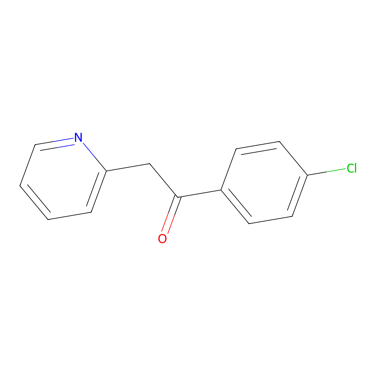 1-(4-Chlorophenyl)-2-(pyridin-2-yl)ethan-1-one molecular structure, CAS 10420-99-2