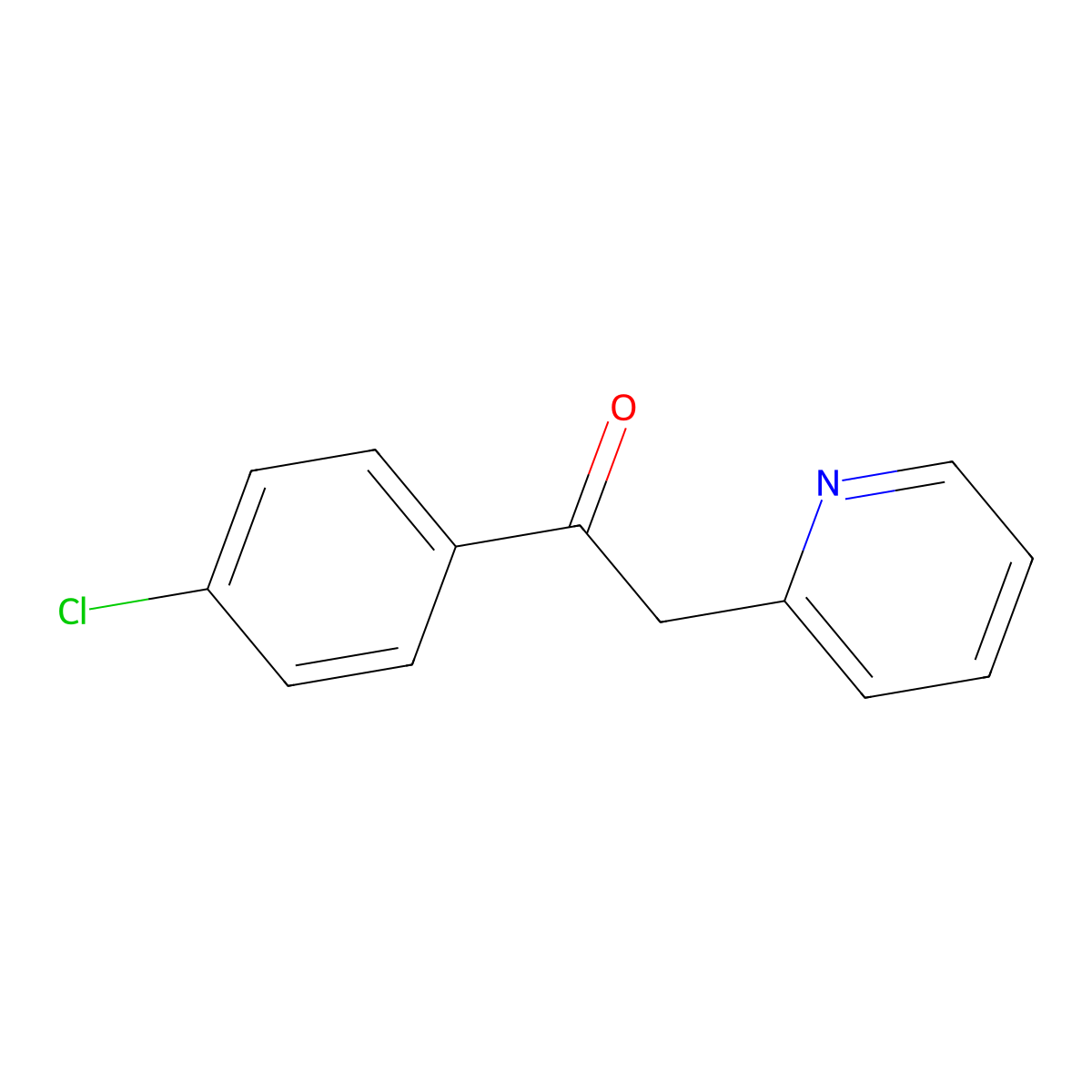 1-(4-Chlorophenyl)-2-(pyridin-2-yl)ethan-1-one molecular structure, CAS 10420-99-2