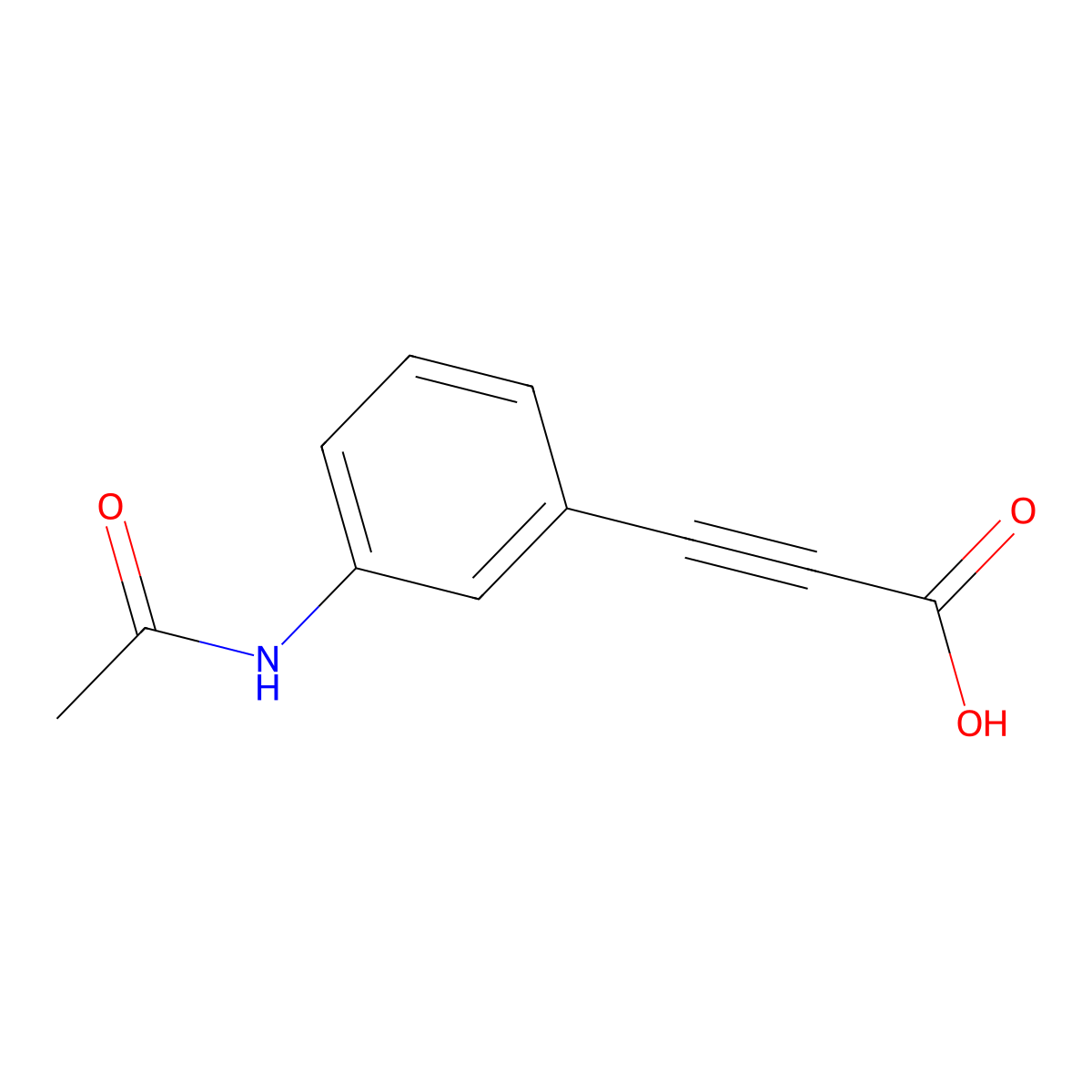 3-(3-Acetamidophenyl)prop-2-ynoic acid molecular structure, CAS 104201-01-6