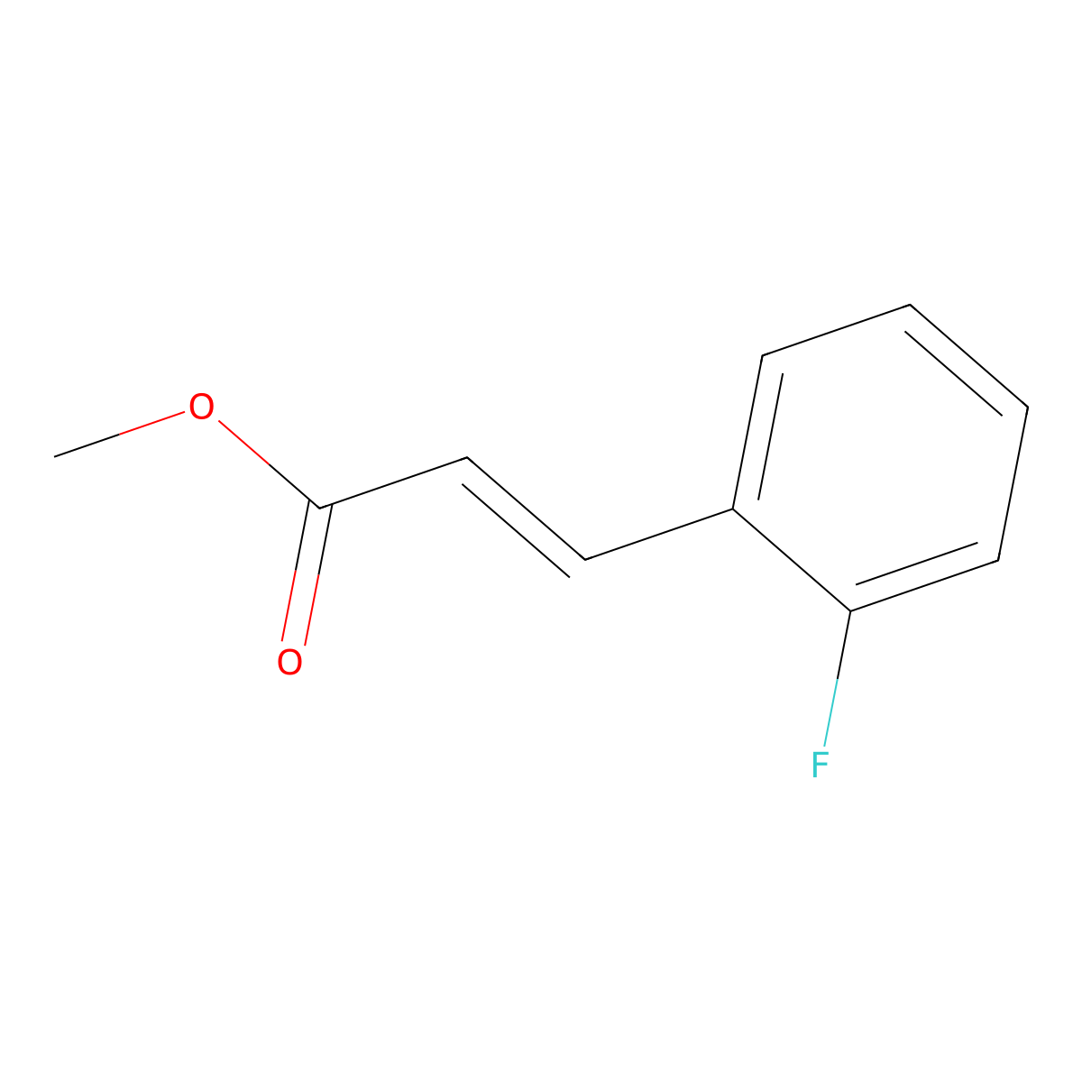 methyl (2E)-3-(2-fluorophenyl)prop-2-enoate molecular structure, CAS 104201-65-2