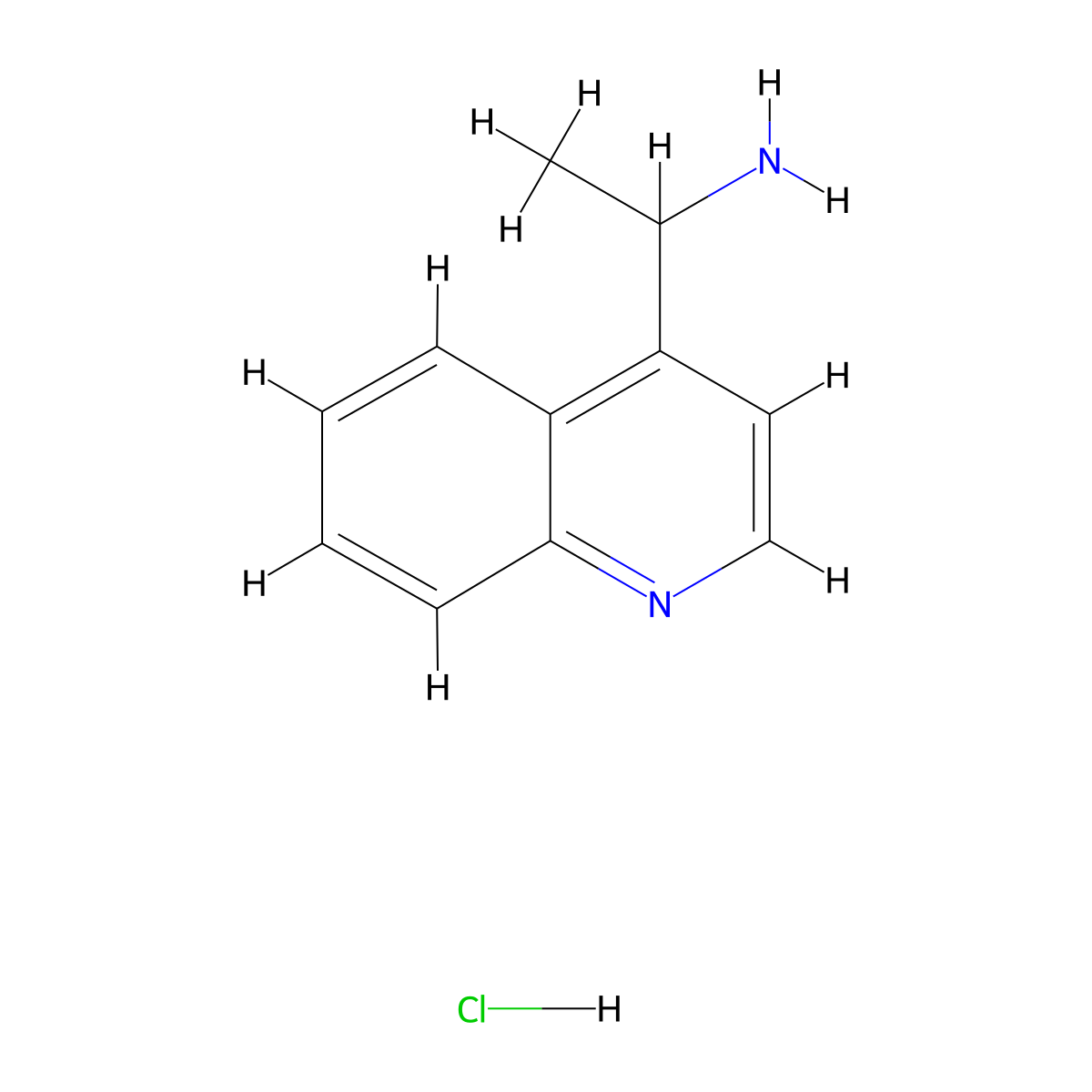 1-Quinolin-4-ylethanamine dihydrochloride molecular structure, CAS 1042016-63-6