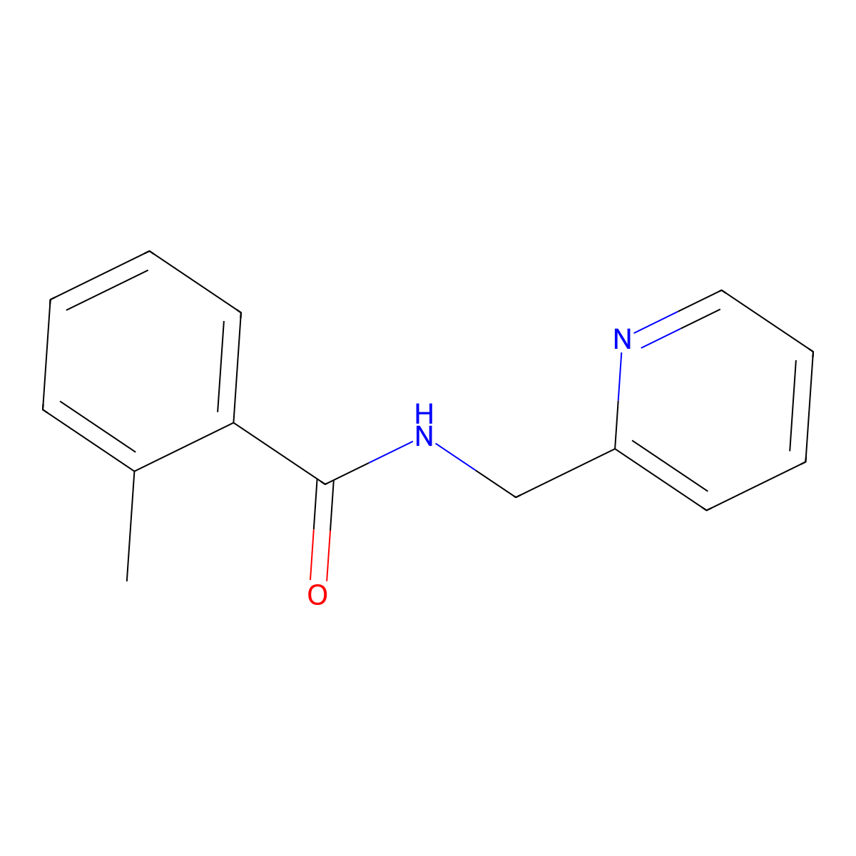 2-methyl-N-(2-pyridinylmethyl)benzamide molecular structure, CAS 104202-23-5