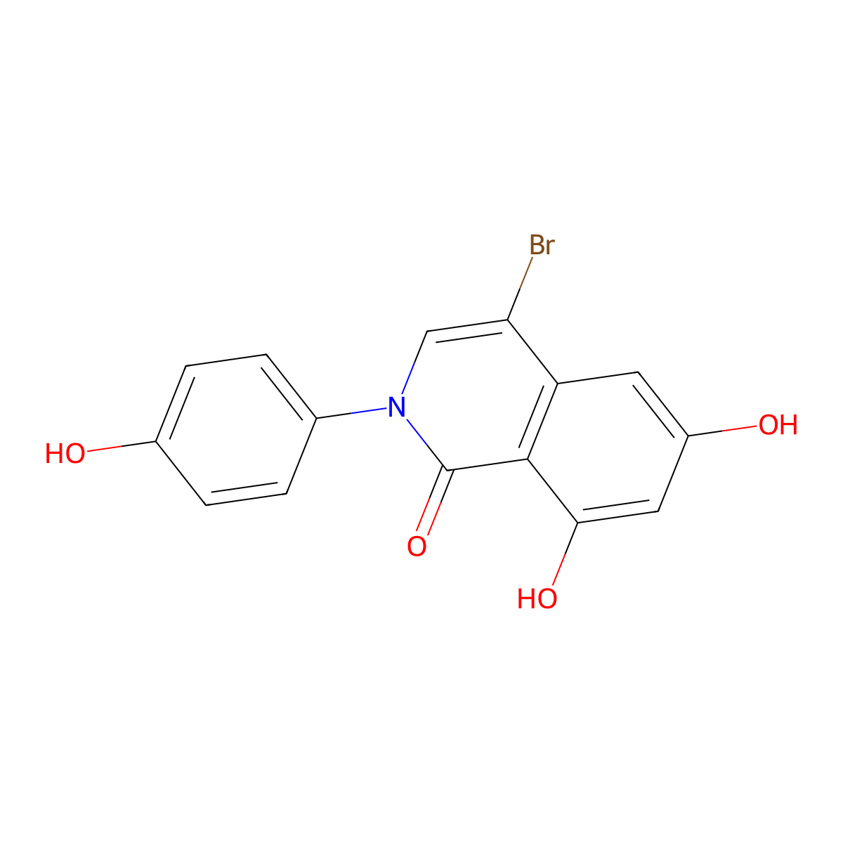 4-bromo-6,8-dihydroxy-2-(4-hydroxyphenyl)isoquinolin-1(2H)-one molecular structure, CAS 1042031-61-7