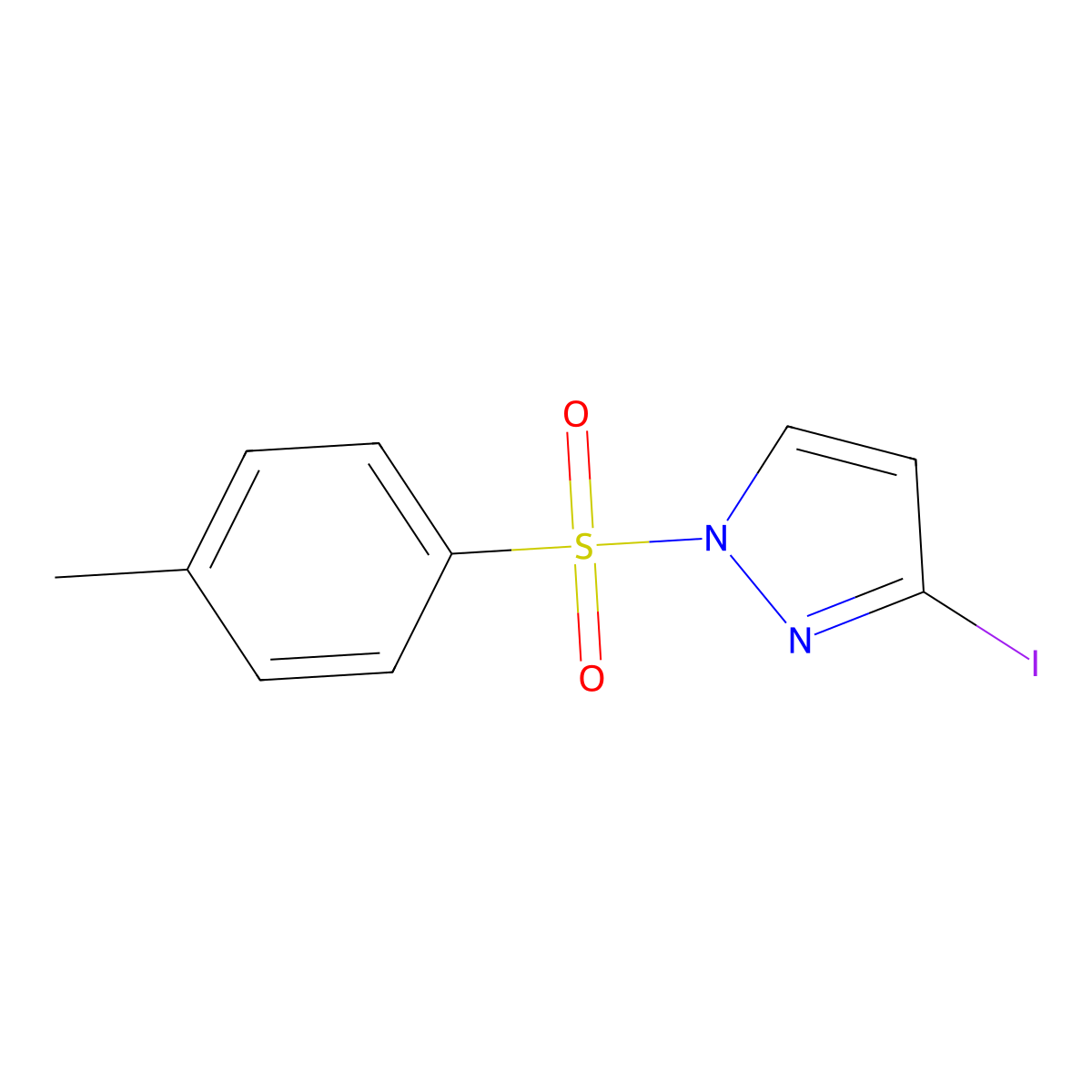 3-iodo-1-tosyl-1H-pyrazole molecular structure, CAS 1042073-27-7