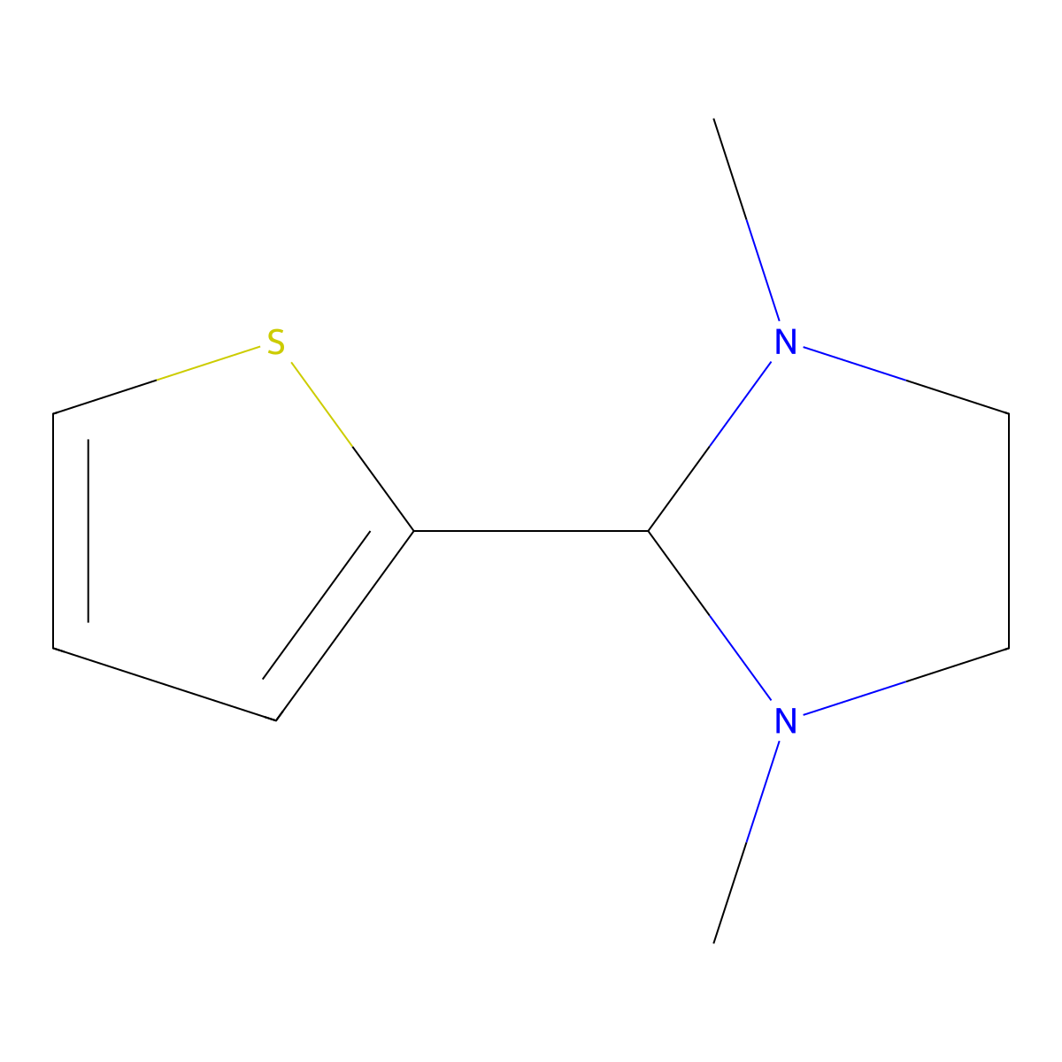 1,3-Dimethyl-2-(2-thienyl)imidazolidine molecular structure, CAS 104208-13-1