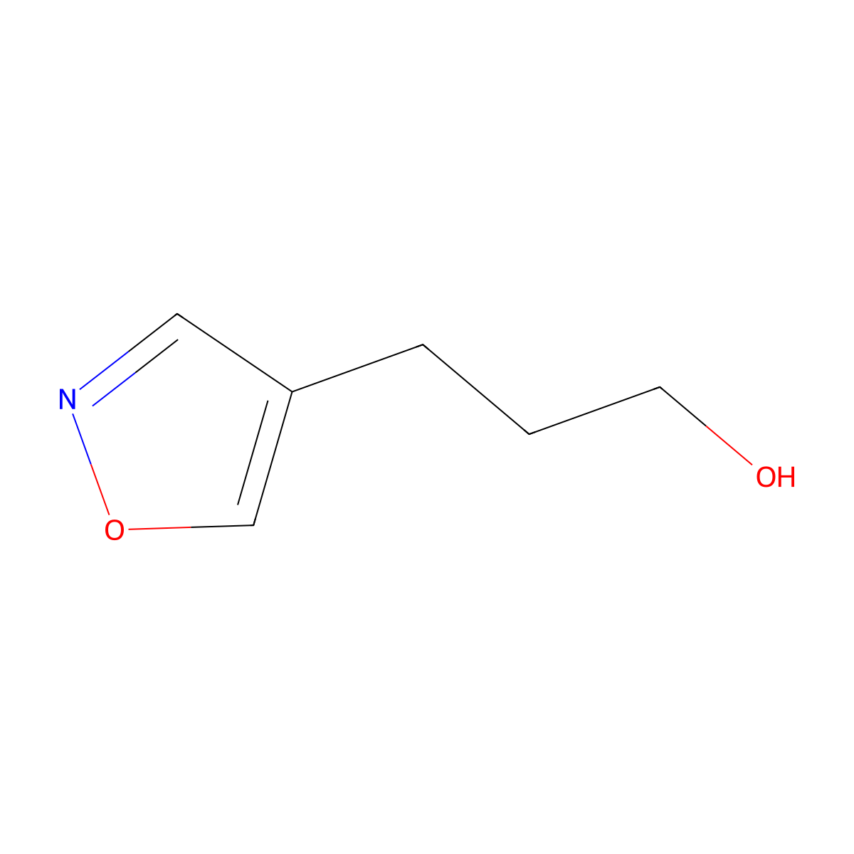 3-(1,2-Oxazol-4-yl)propan-1-ol molecular structure, CAS 10421-09-7