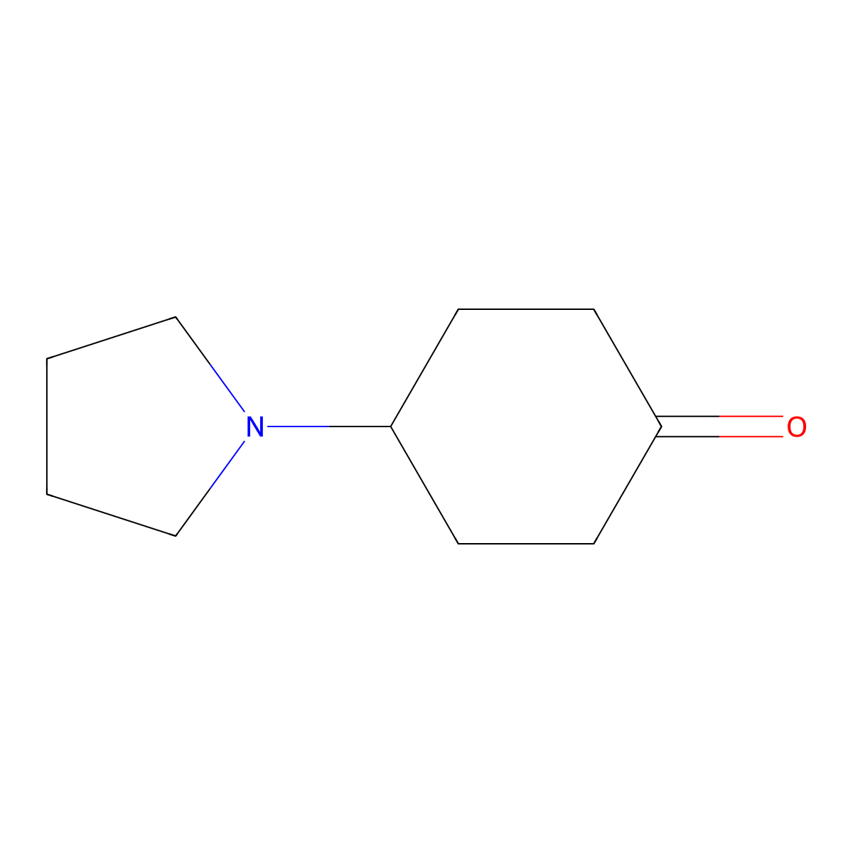 4-(Pyrrolidin-1-yl)cyclohexanone molecular structure, CAS 10421-18-8