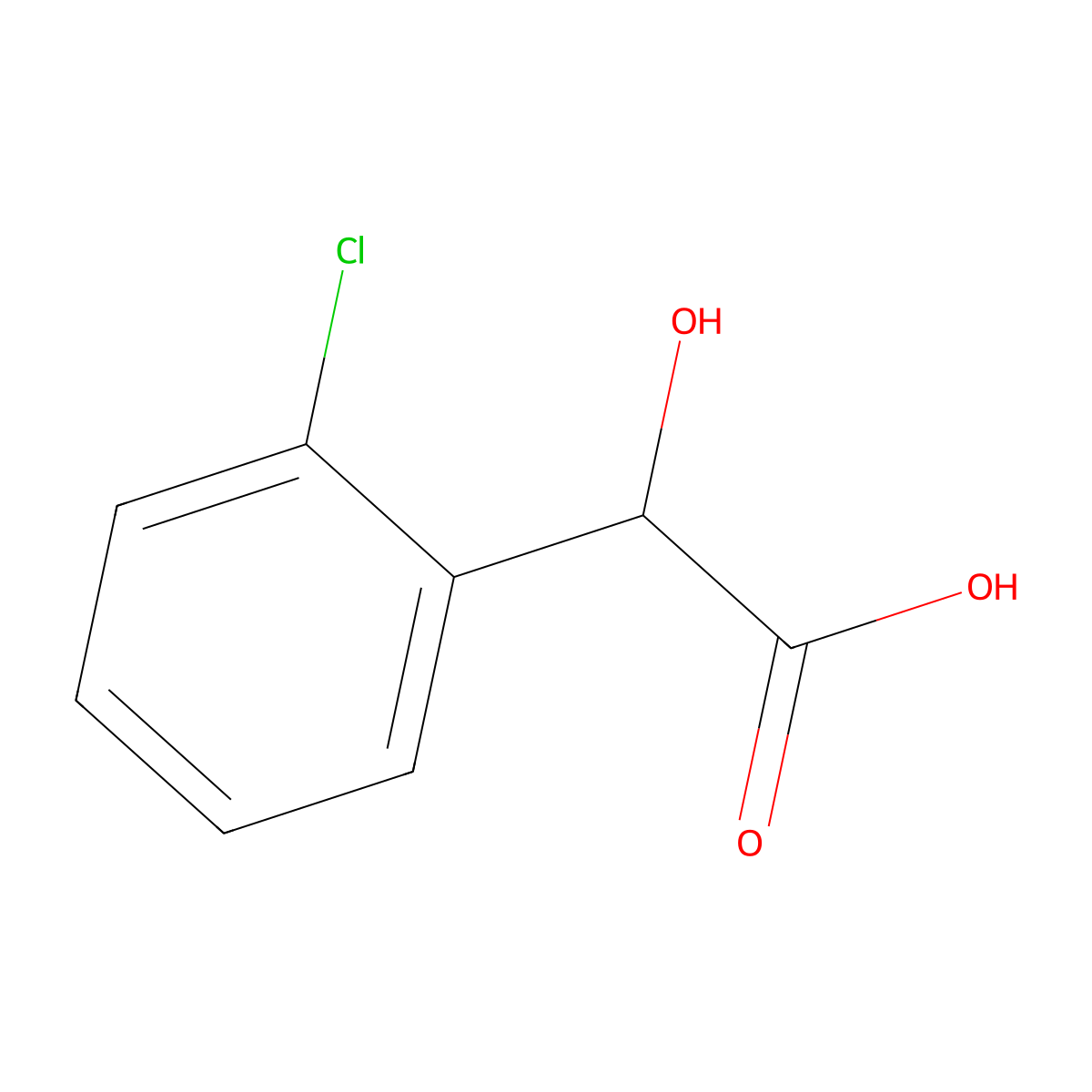 2-Chloromandelic acid molecular structure, CAS 10421-85-9