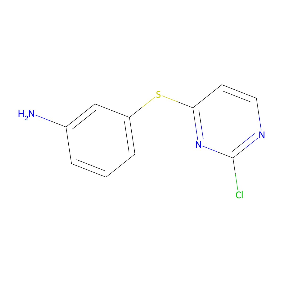 3-(2-Chloropyrimidin-4-ylthio)benzenamine molecular structure, CAS 1042129-36-1