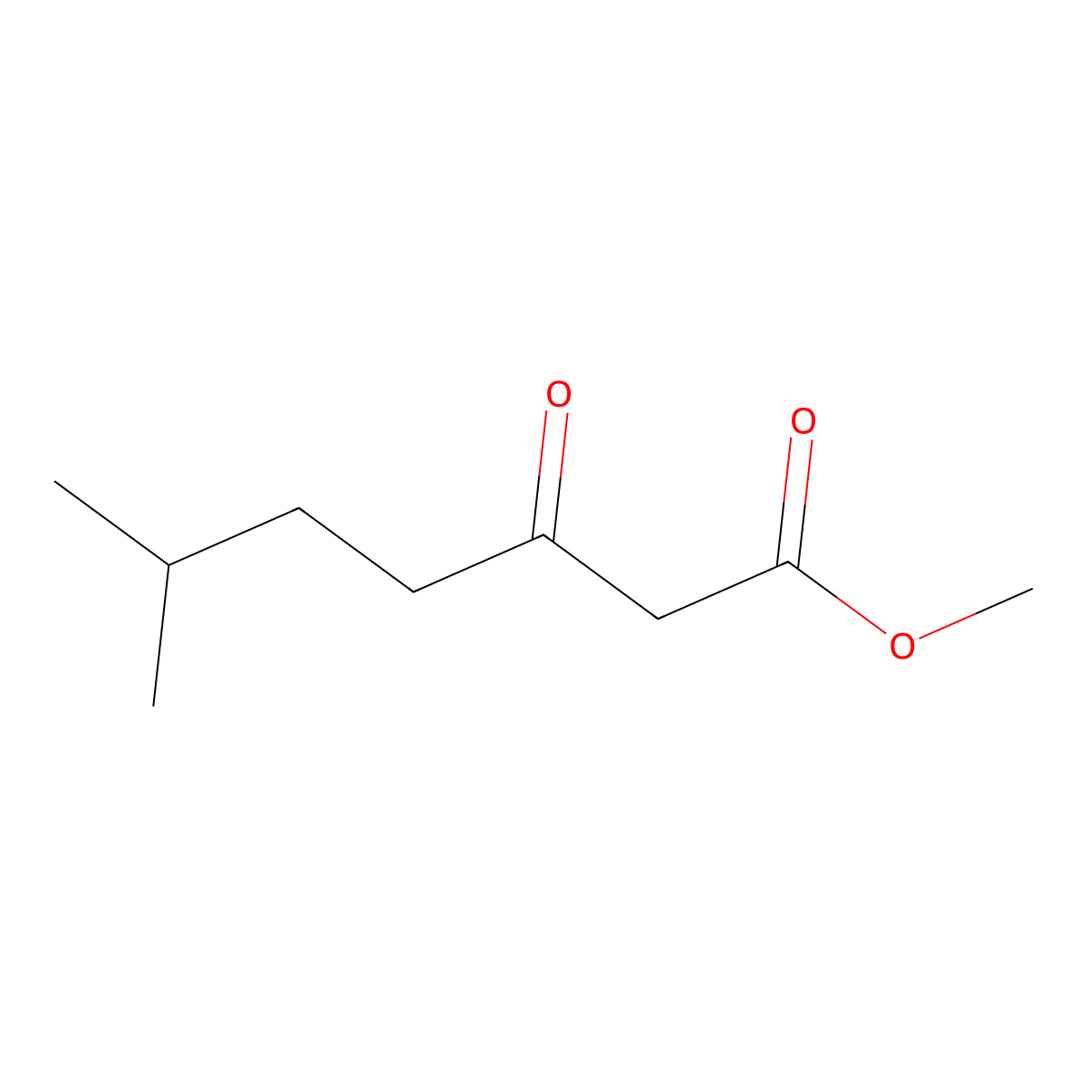 Heptanoic acid, 6-methyl-3-oxo-, methyl ester molecular structure, CAS 104214-14-4