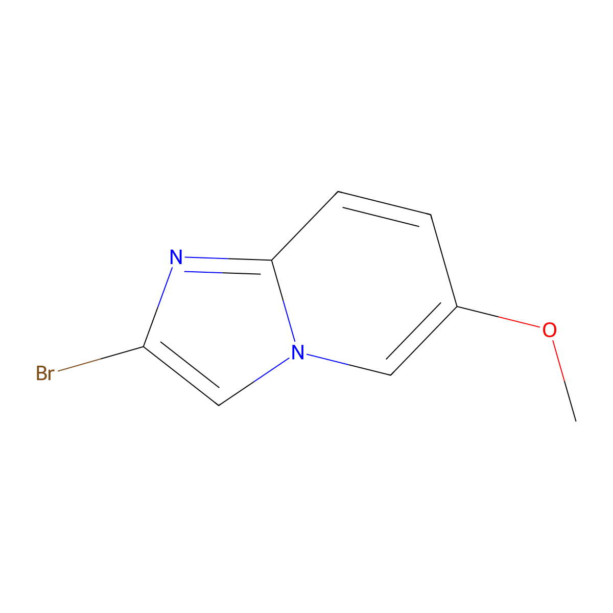 2-Bromo-6-methoxyimidazo[1,2-a]pyridine molecular structure, CAS 1042141-33-2
