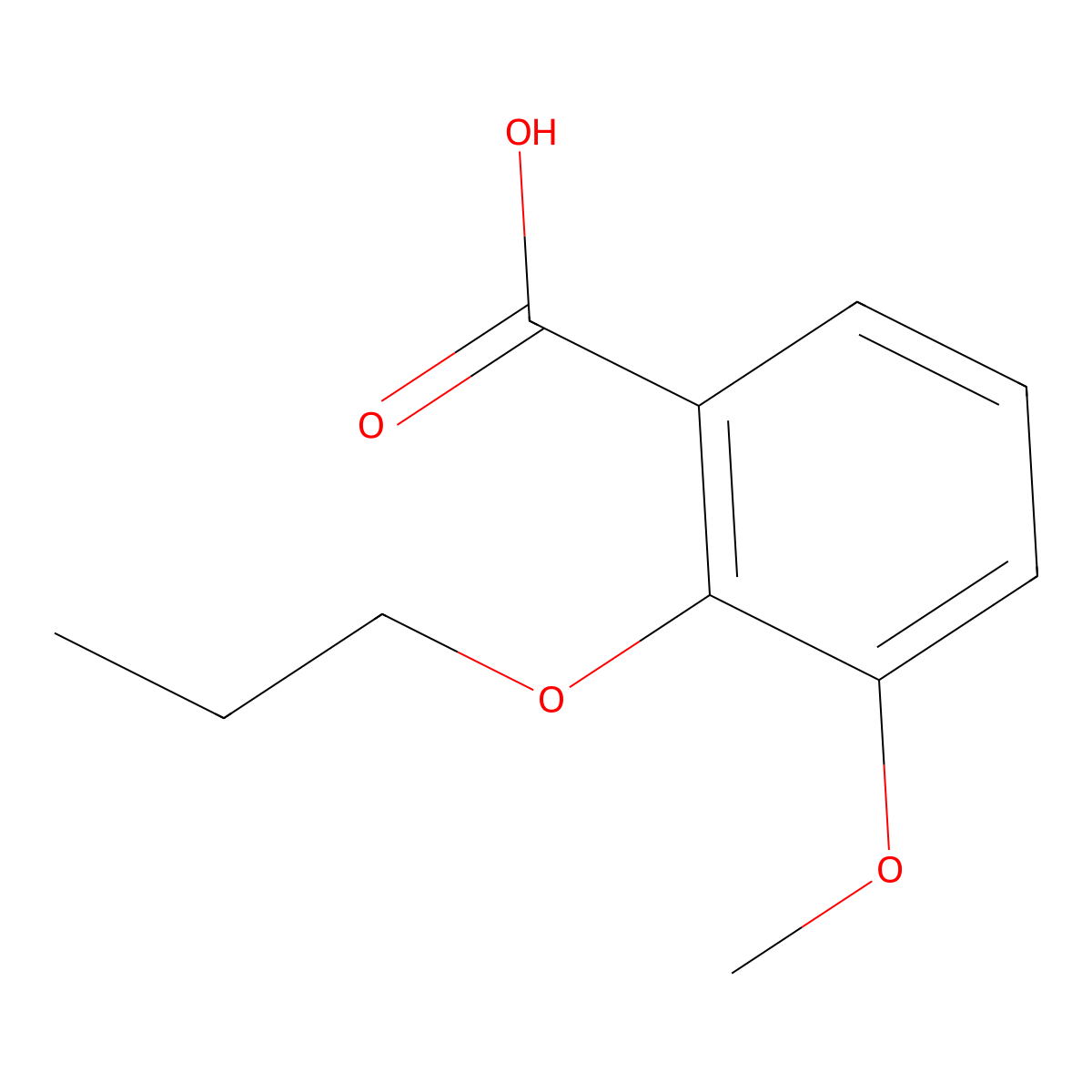 3-Methoxy-2-propoxybenzoic acid molecular structure, CAS 104215-92-1