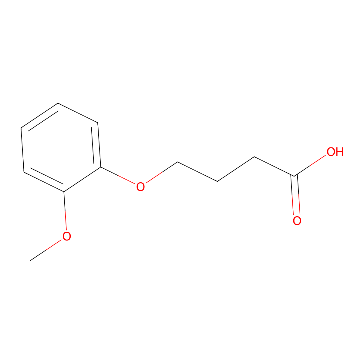 4-(2-Methoxy-phenoxy)-butyric acid molecular structure, CAS 104215-93-2