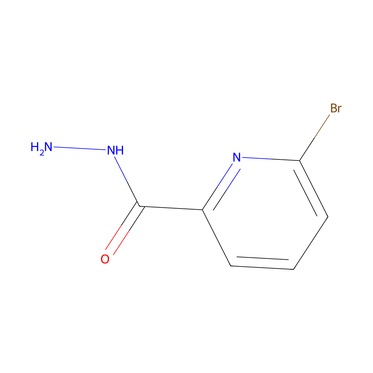 6-Bromopicolinohydrazide molecular structure, CAS 1042151-11-0