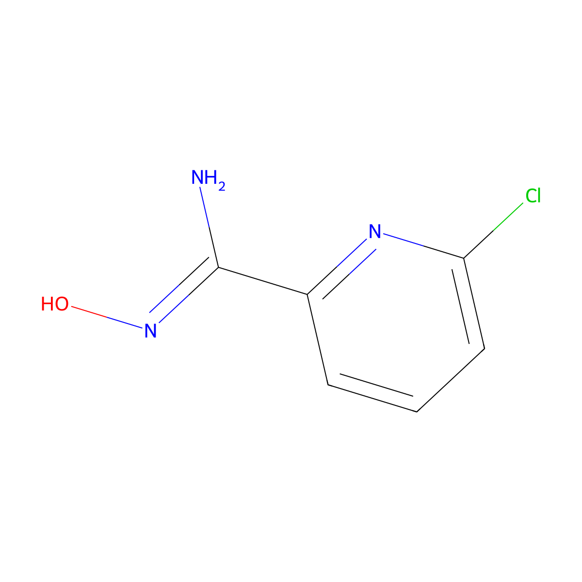 6-Chloro-N'-hydroxypicolinimidamide molecular structure, CAS 1042151-12-1