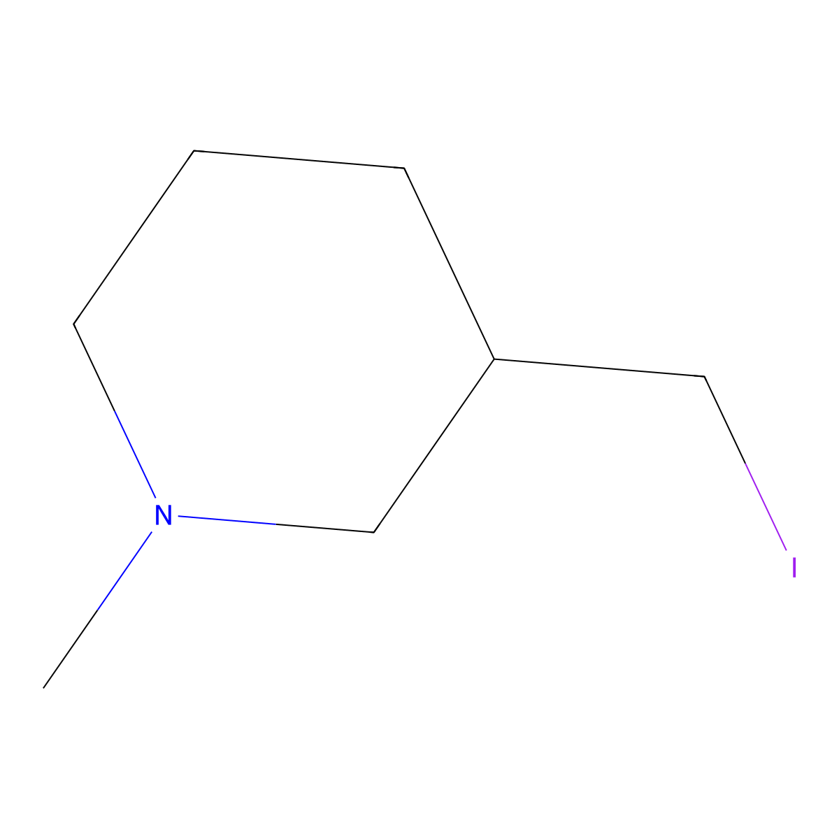 3-Iodomethyl-1-methyl-piperidine molecular structure, CAS 1042152-71-5