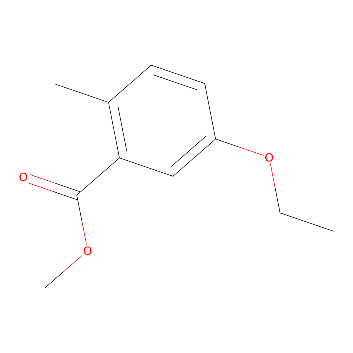 Methyl 5-ethoxy-2-methylbenzoate molecular structure, CAS 104216-20-8