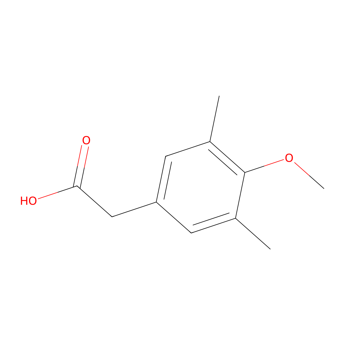 (4-Methoxy-3,5-dimethylphenyl)acetic acid molecular structure, CAS 104216-50-4