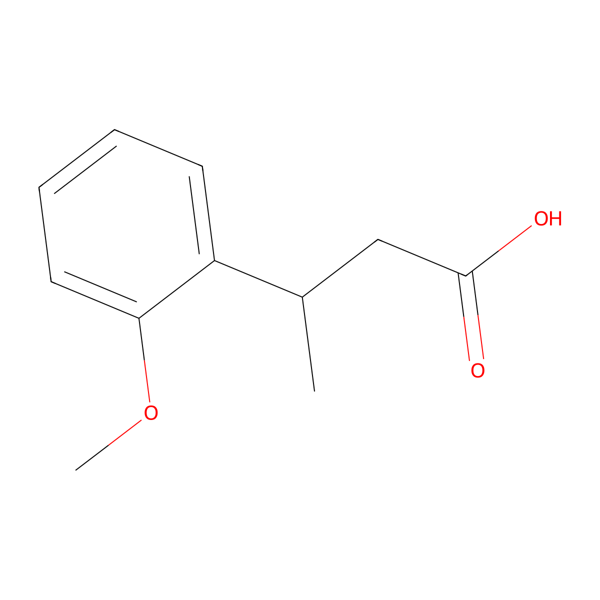3-(2-Methoxyphenyl)butanoic acid molecular structure, CAS 104216-85-5