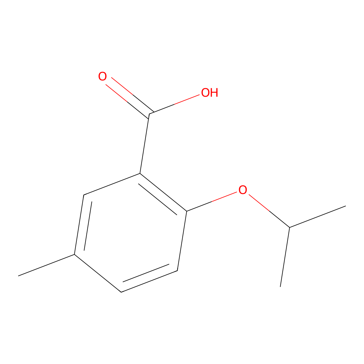 5-Methyl-2-isopropoxybenzoic acid molecular structure, CAS 104216-91-3