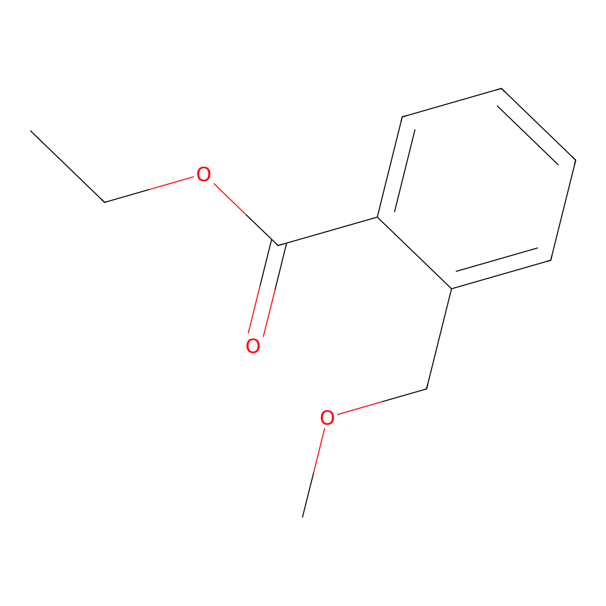 Ethyl 2-(methoxymethyl)benzoate molecular structure, CAS 104216-92-4