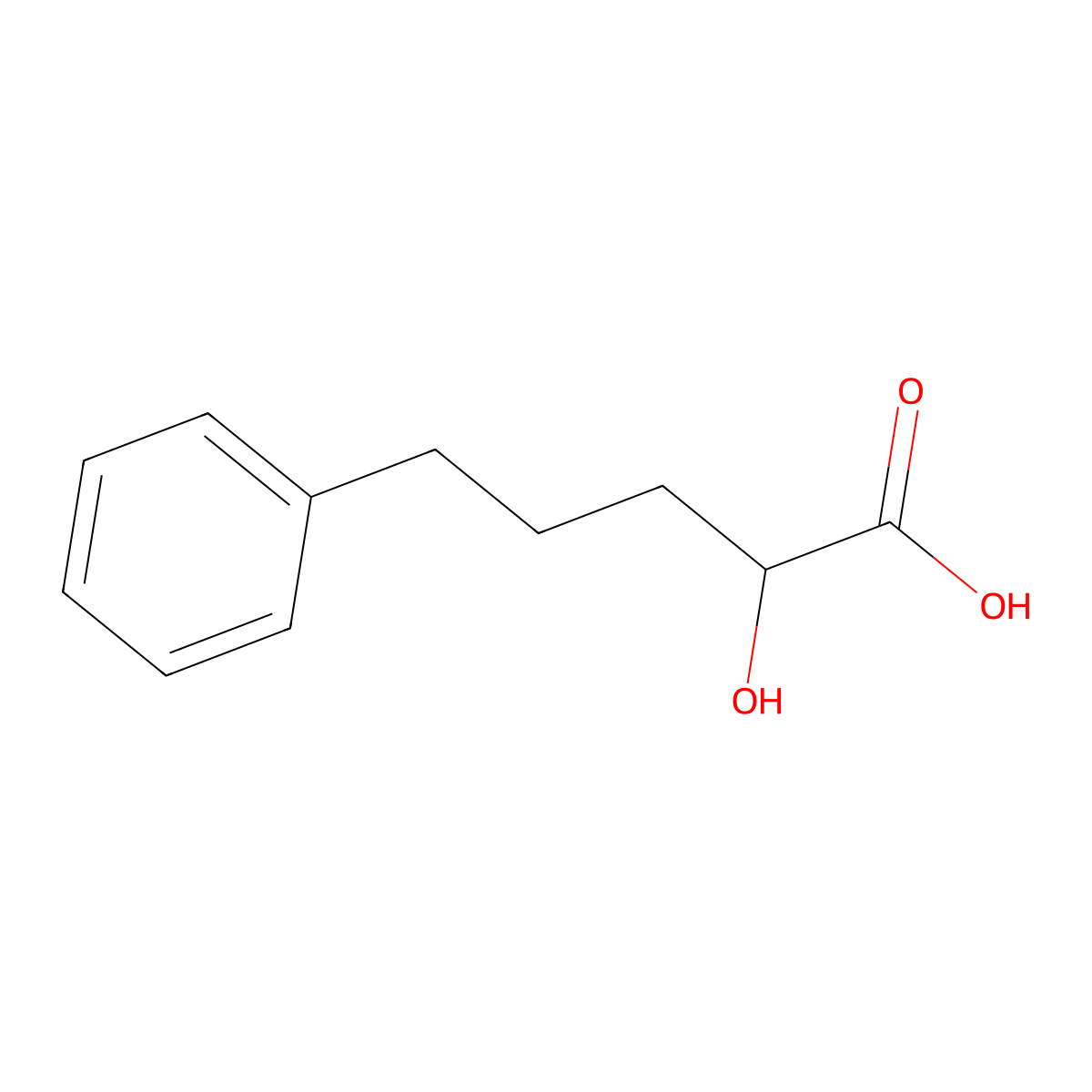 2-Hydroxy-5-phenylpentanoic acid molecular structure, CAS 104216-93-5