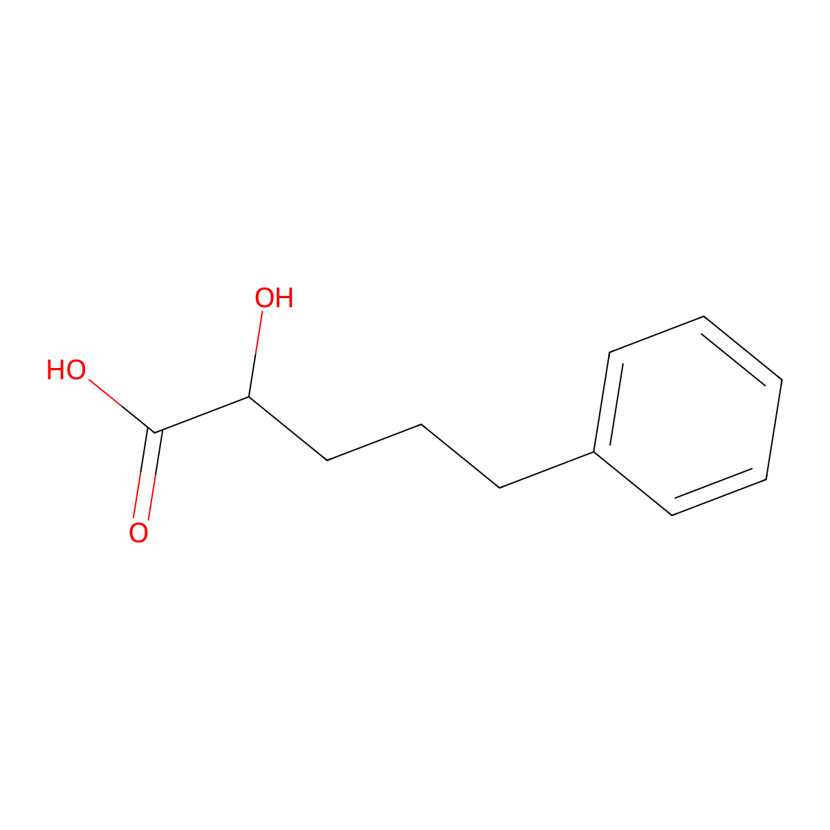 2-Hydroxy-5-phenylpentanoic acid molecular structure, CAS 104216-93-5