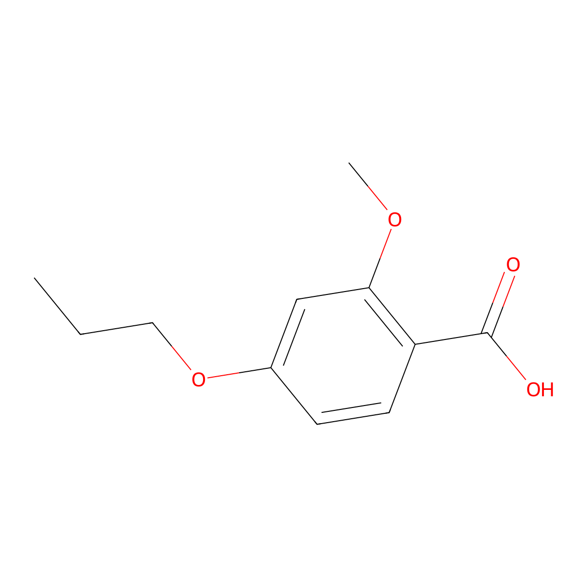 2-Methoxy-4-propoxybenzoic acid molecular structure, CAS 104217-01-8