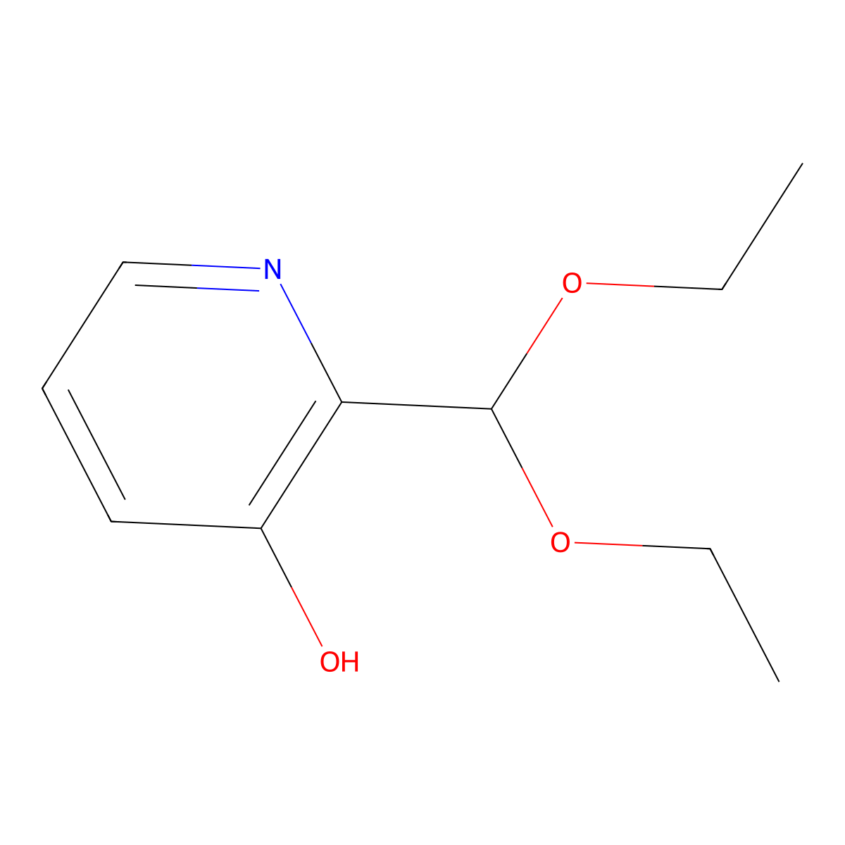 2-(Diethoxymethyl)-3-hydroxypyridine molecular structure, CAS 104217-48-3
