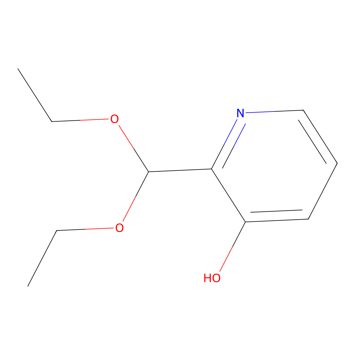 2-(Diethoxymethyl)-3-hydroxypyridine molecular structure, CAS 104217-48-3