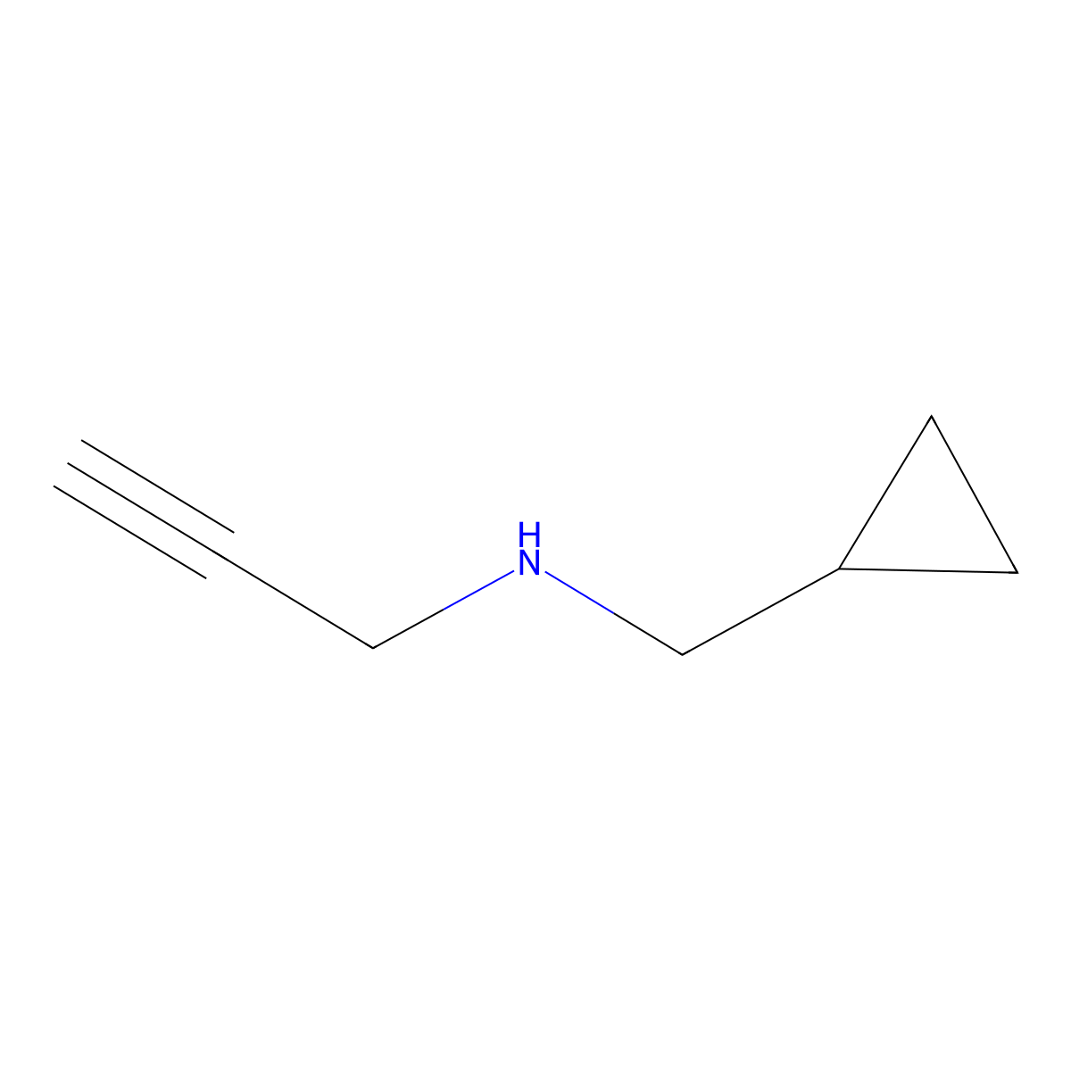 (Cyclopropylmethyl)(prop-2-yn-1-yl)amine molecular structure, CAS 1042171-04-9