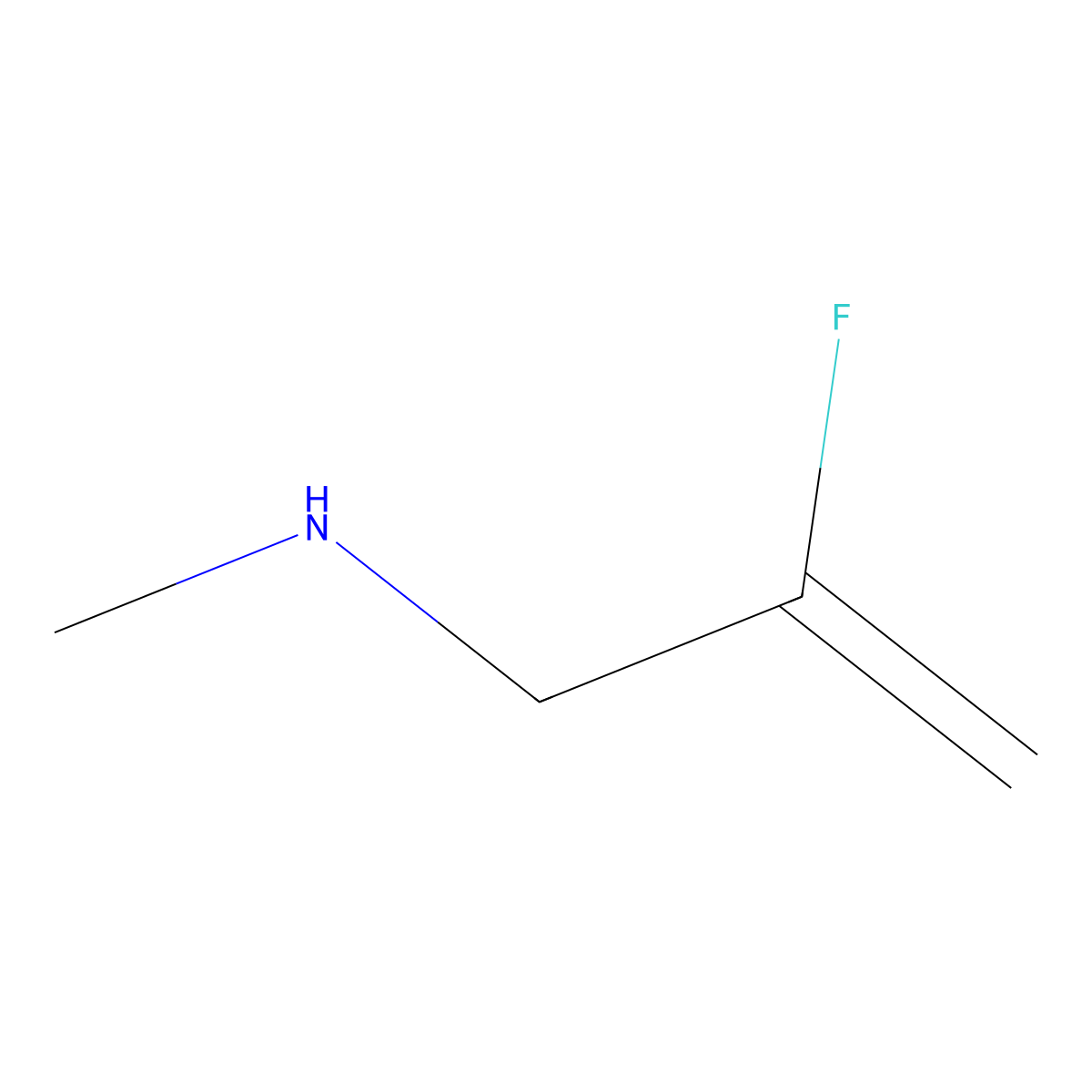 (2-Fluoroprop-2-en-1-yl)(methyl)amine molecular structure, CAS 1042171-05-0