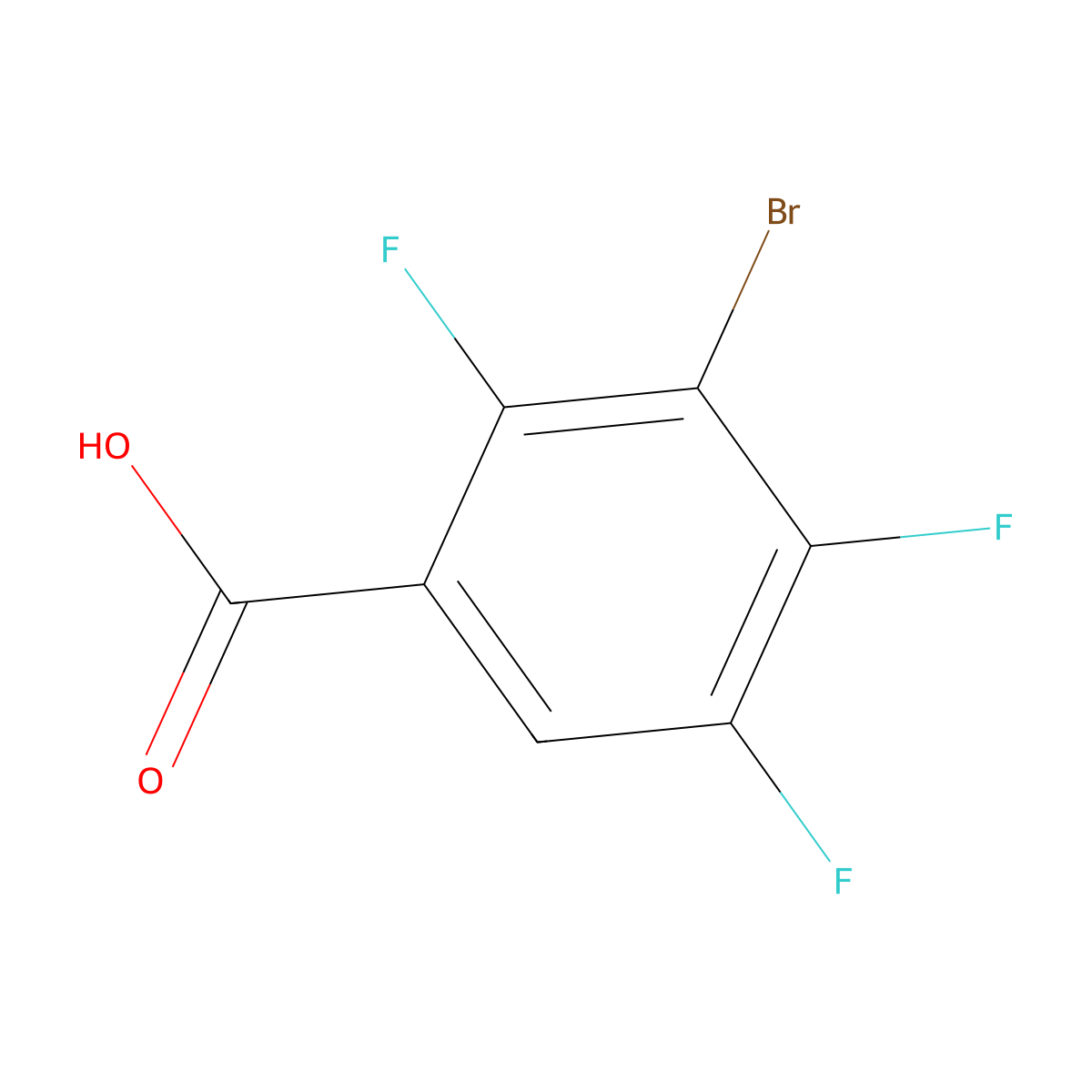 3-Bromo-2,4,5-trifluorobenzoic acid molecular structure, CAS 104222-42-6