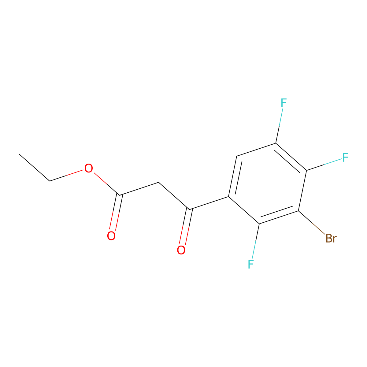 Ethyl 3-bromo-2,4,5-trifluorobenzoylacetate molecular structure, CAS 104222-46-0