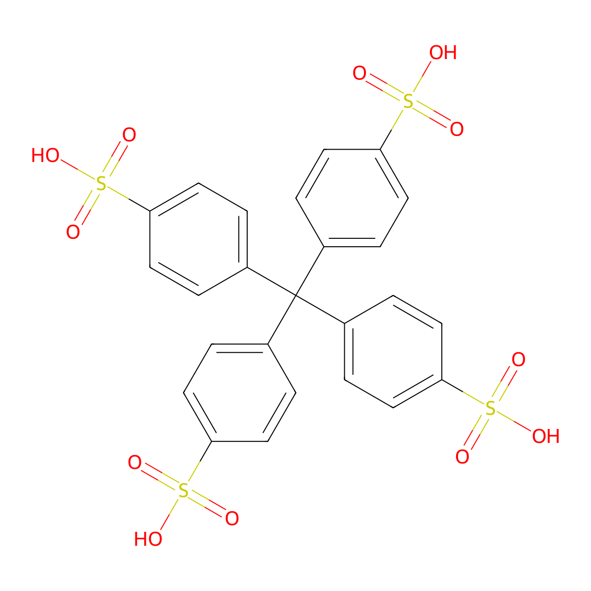 4,4',4'',4'''-Methanetetrayltetrabenzenesulfonic acid molecular structure, CAS 1042222-34-3
