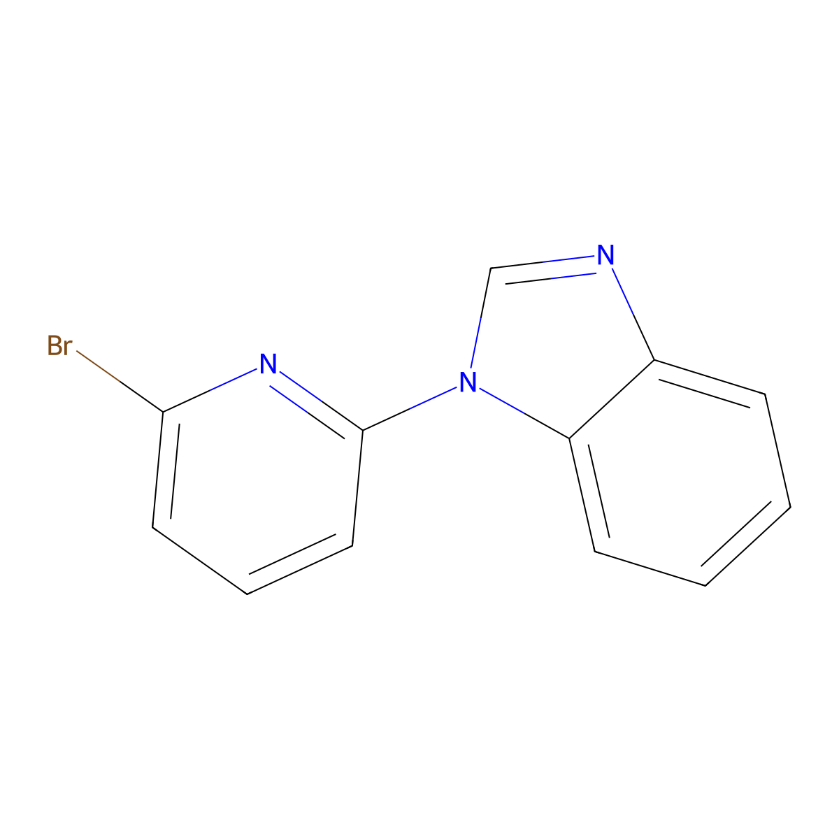 1H-Benzimidazole, 1-(6-bromo-2-pyridinyl)- molecular structure, CAS 1042224-74-7