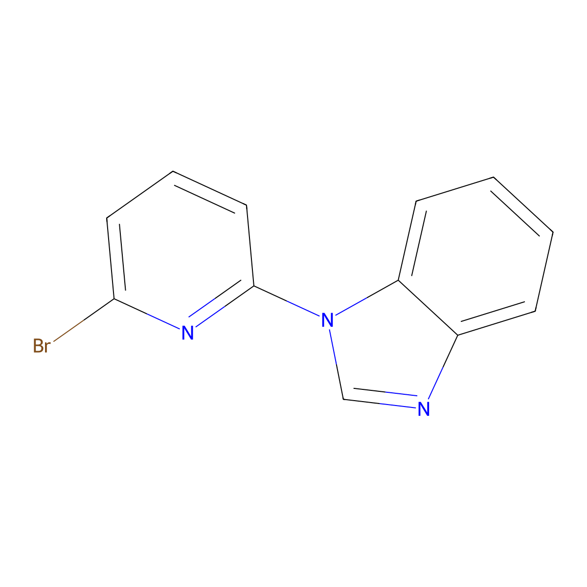 1H-Benzimidazole, 1-(6-bromo-2-pyridinyl)- molecular structure, CAS 1042224-74-7