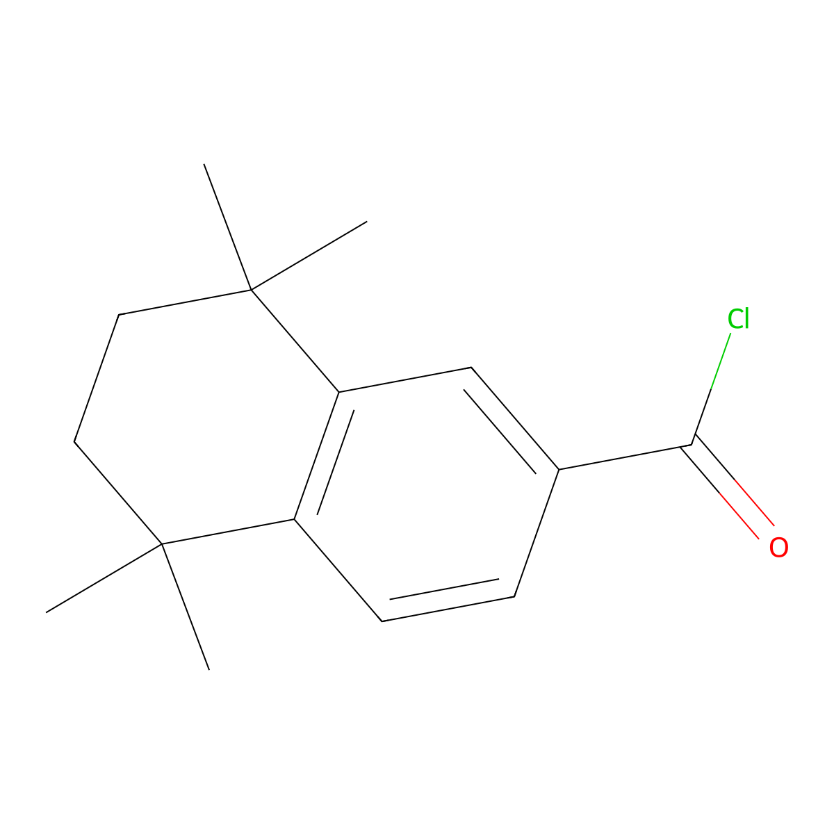 5,5,8,8-Tetramethyl-5,6,7,8-tetrahydronaphthalene-2-carbonyl chloride molecular structure, CAS 104224-50-2
