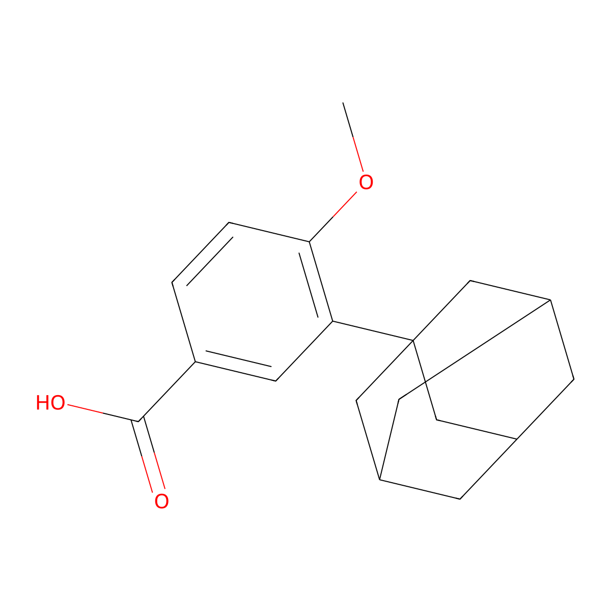 3-(1-Adamantyl)-4-methoxybenzoic acid molecular structure, CAS 104224-62-6