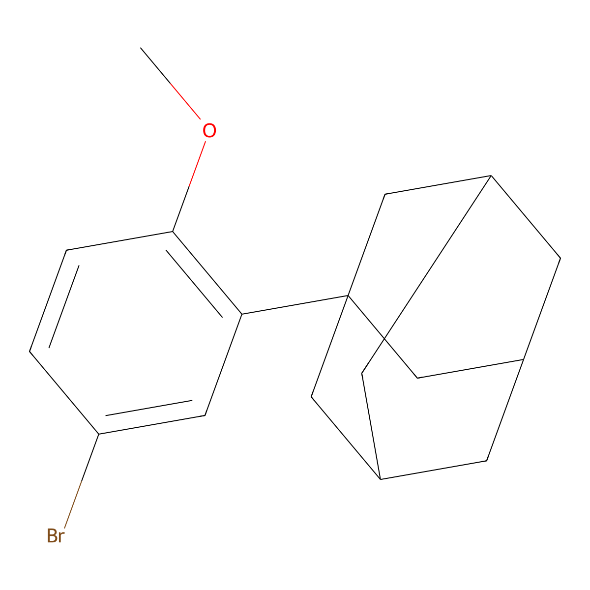 1-(5-Bromo-2-methoxyphenyl)adamantane molecular structure, CAS 104224-63-7