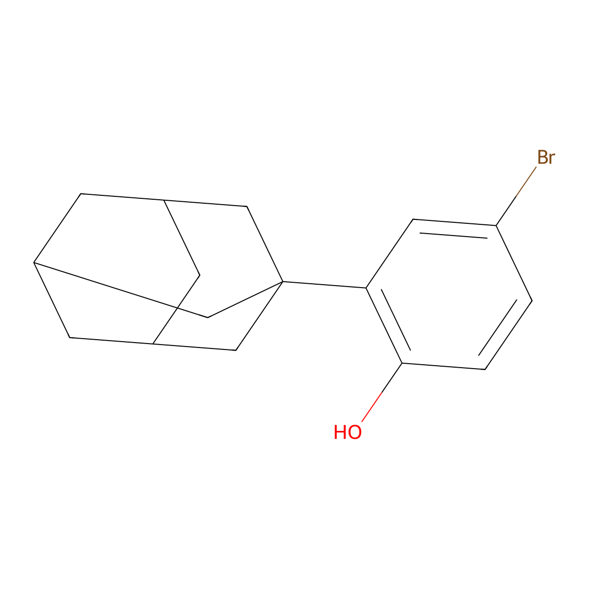 2-(1-Adamantyl)-4-bromophenol molecular structure, CAS 104224-68-2